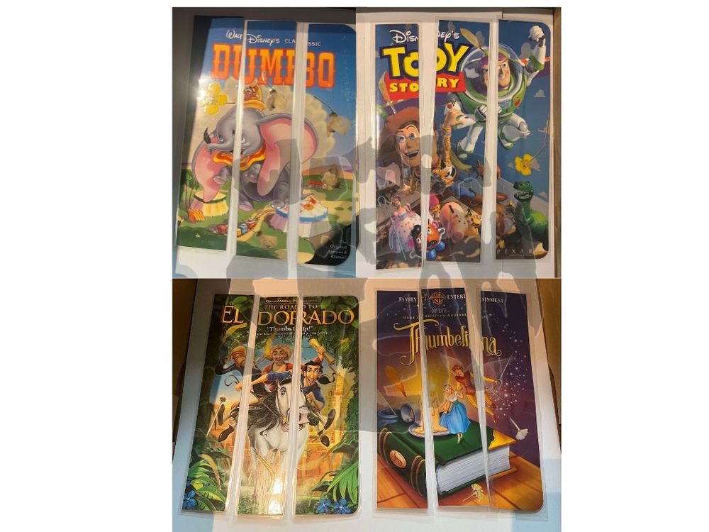 3pk Upcycled VHS Bookmark Set