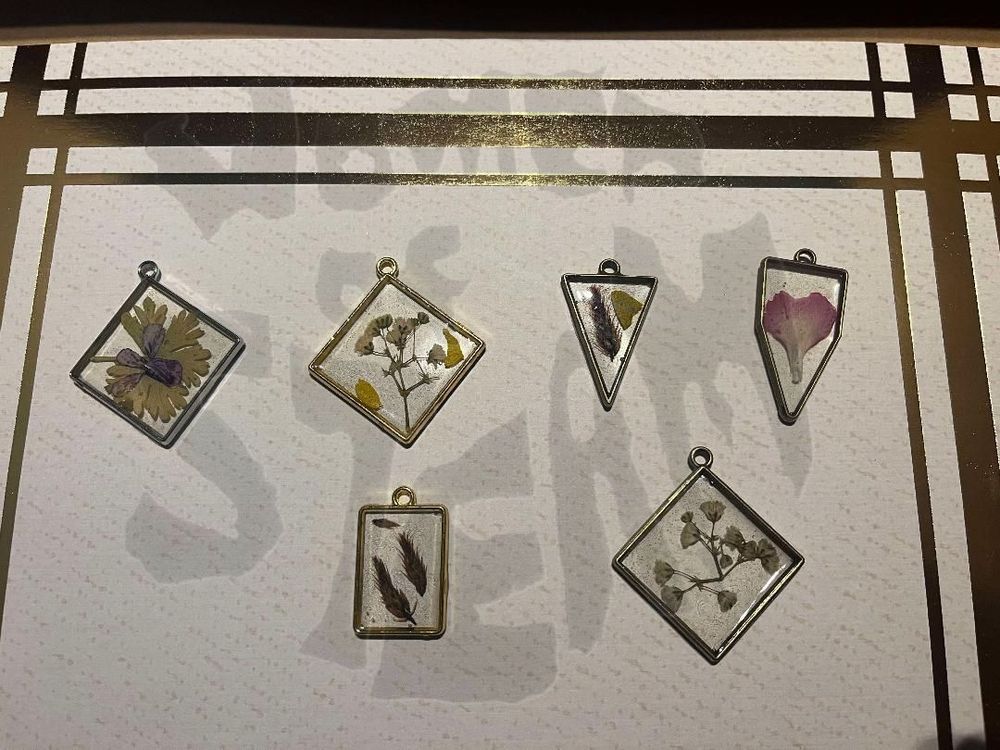Imperfect Flower Resin Pendants