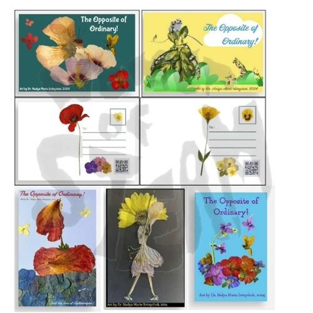 2 Postcards & 3 Prints Bundle